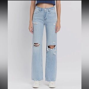 VERVET by FLYING MONKEY WESTERN PROMISE 90'S VINTAGE SUPER HIGH RISE FLARE JEANS
